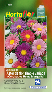 Foto de Semillas de Aster de Flor Simple HORTAFLOR